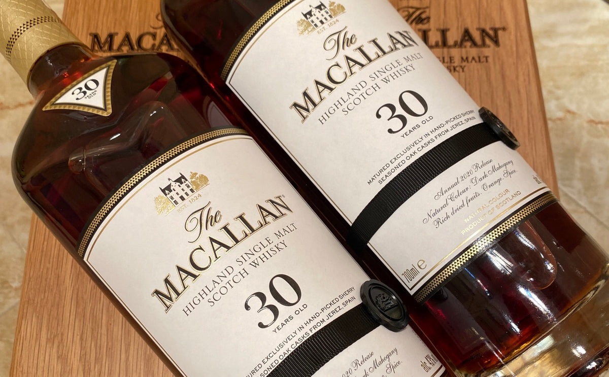 The Macallan whisky collection with bottles and presentation packaging