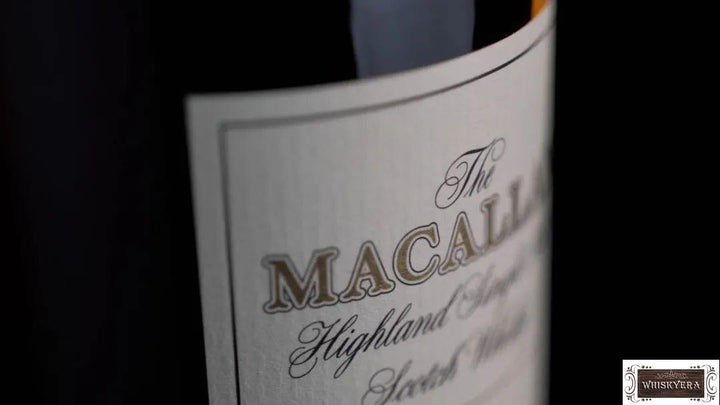 Close-up of a Macallan Highland Single Malt label