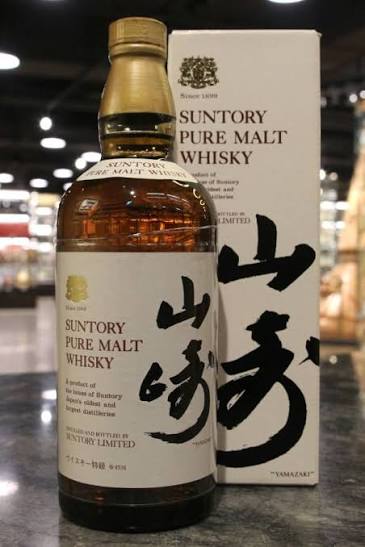 A no-age-statement Yamazaki Pure Malt bottle with a white carton