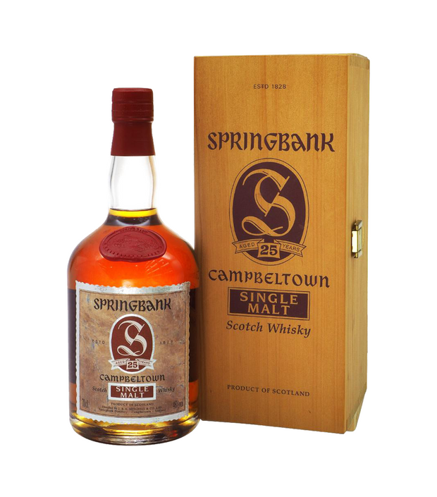 威士忌回收中心 |雲頂 Springbank 25 Year Old 1980s 木盒 【蘇格蘭威士忌回收價錢參考】