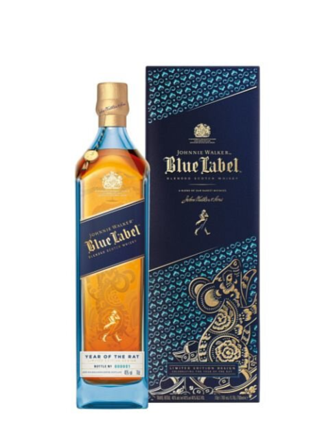 回收【尊尼獲加Johnnie walker 藍牌鼠年典藏版威士忌】威仕世忌-香港收酒網